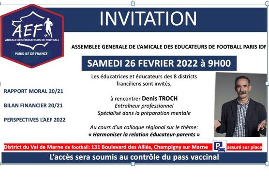 ASSEMBLÉE GÉNÉRALE AMICALE DES ÉDUCATEURS ILE DE FRANCE - Vignette