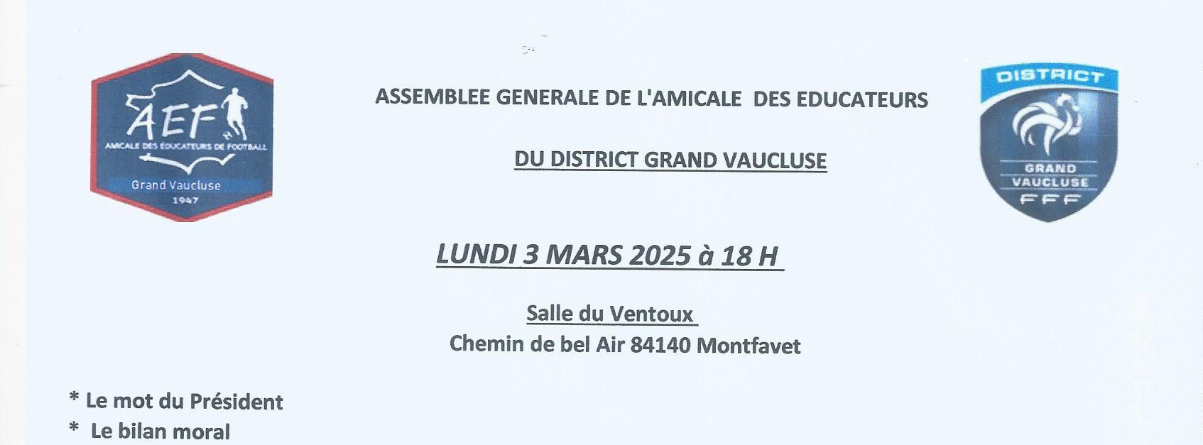 AG et venue de M. René GIRARD Le Lundi 3 Mars 2025 à 18 h - Illustration