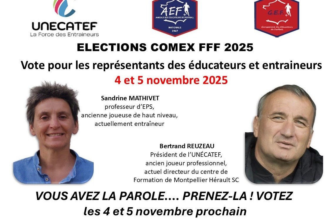 ELECTIONS EDUCATEURS/TRICES AU COMEX DE LA FFF - Vignette